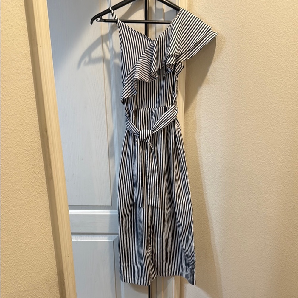 Habitual Black and White Striped Jumpsuit